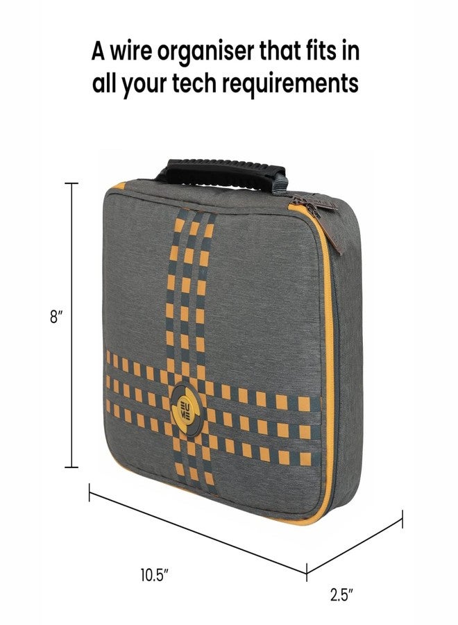EUME Fixa 1 Compartment Electronic Accessories Organizer & Travel Gadget Bag for Men & Women (Grey) - Image 4